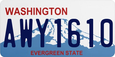 WA license plate AWY1610