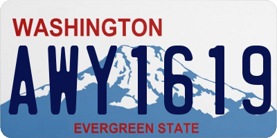 WA license plate AWY1619