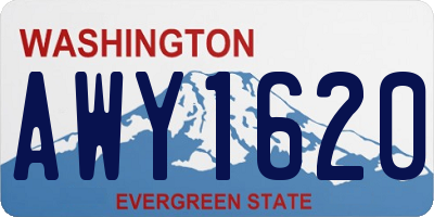 WA license plate AWY1620
