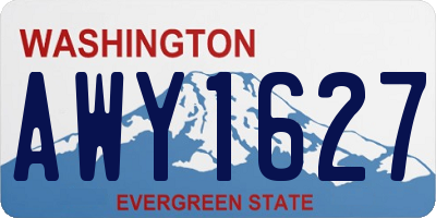 WA license plate AWY1627
