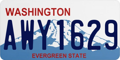 WA license plate AWY1629