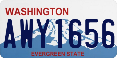 WA license plate AWY1656