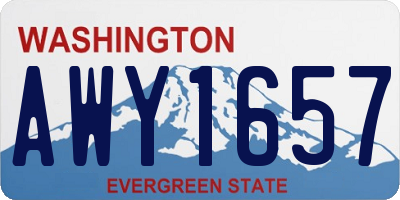 WA license plate AWY1657