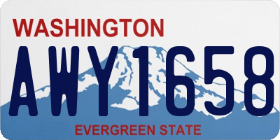 WA license plate AWY1658
