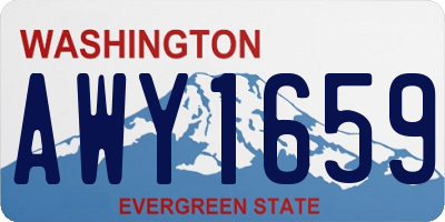 WA license plate AWY1659