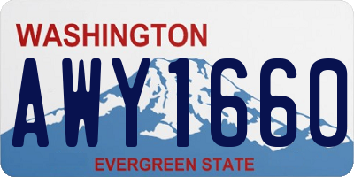 WA license plate AWY1660