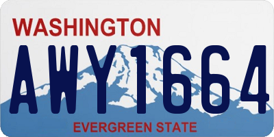 WA license plate AWY1664
