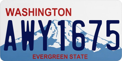 WA license plate AWY1675