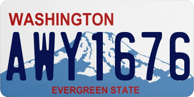 WA license plate AWY1676