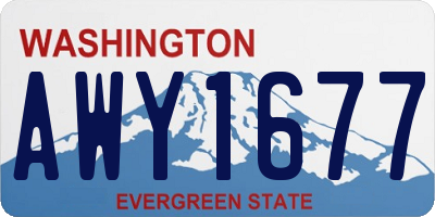 WA license plate AWY1677