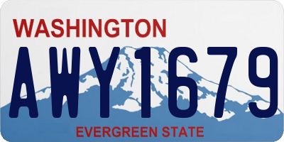 WA license plate AWY1679
