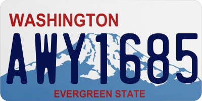 WA license plate AWY1685