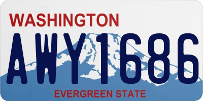 WA license plate AWY1686