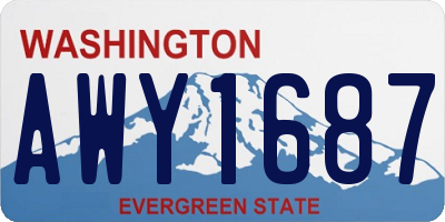 WA license plate AWY1687