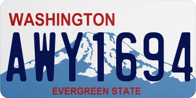 WA license plate AWY1694