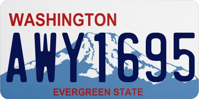 WA license plate AWY1695