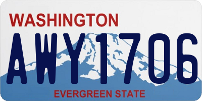 WA license plate AWY1706