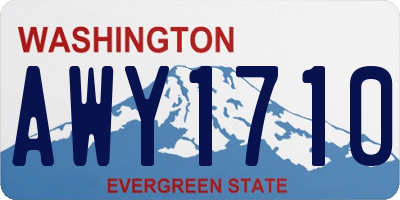 WA license plate AWY1710