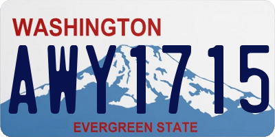 WA license plate AWY1715