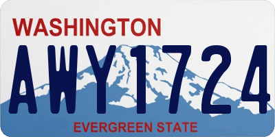 WA license plate AWY1724