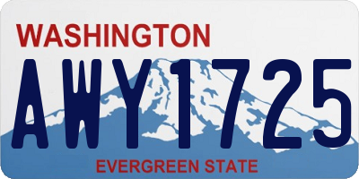 WA license plate AWY1725