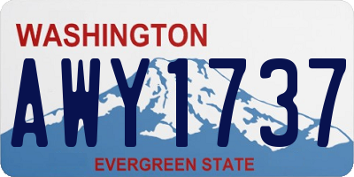 WA license plate AWY1737