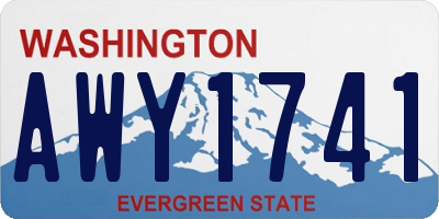 WA license plate AWY1741