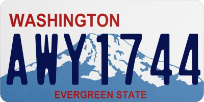 WA license plate AWY1744