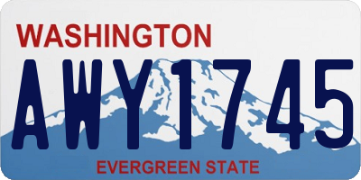 WA license plate AWY1745