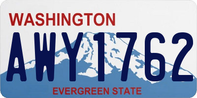 WA license plate AWY1762