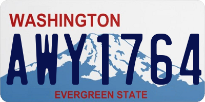 WA license plate AWY1764