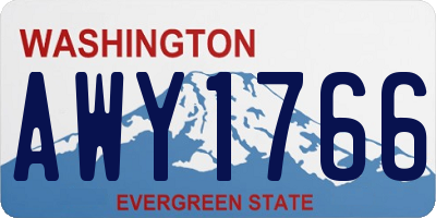 WA license plate AWY1766