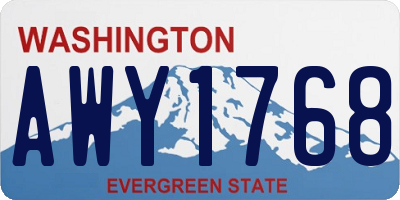 WA license plate AWY1768