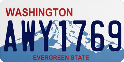 WA license plate AWY1769
