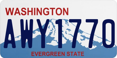 WA license plate AWY1770