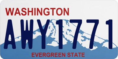 WA license plate AWY1771