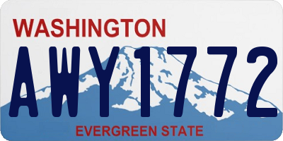 WA license plate AWY1772