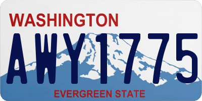 WA license plate AWY1775