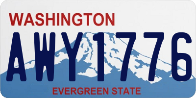 WA license plate AWY1776