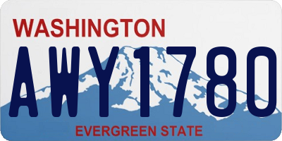 WA license plate AWY1780
