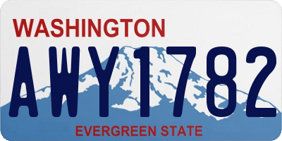 WA license plate AWY1782