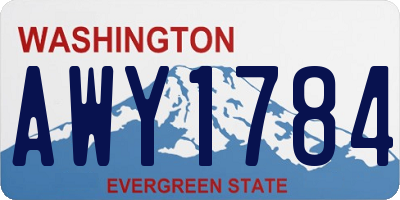 WA license plate AWY1784