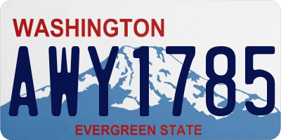 WA license plate AWY1785