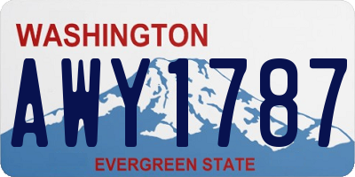 WA license plate AWY1787