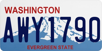 WA license plate AWY1790