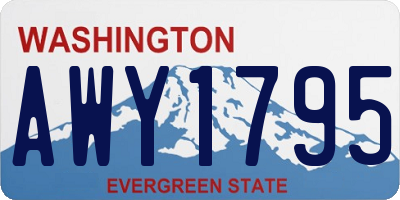 WA license plate AWY1795