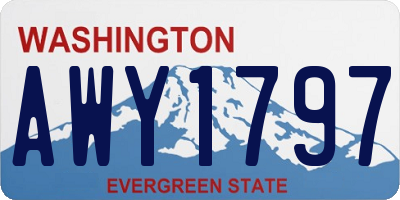 WA license plate AWY1797