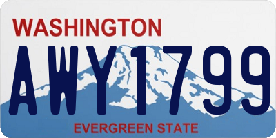 WA license plate AWY1799