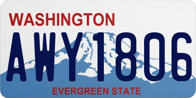 WA license plate AWY1806