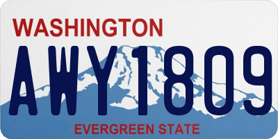 WA license plate AWY1809